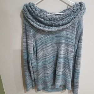 Cowl neck knit top